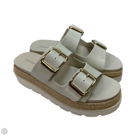 Sandals Flats By Madden Girl In Cream, Size: 9