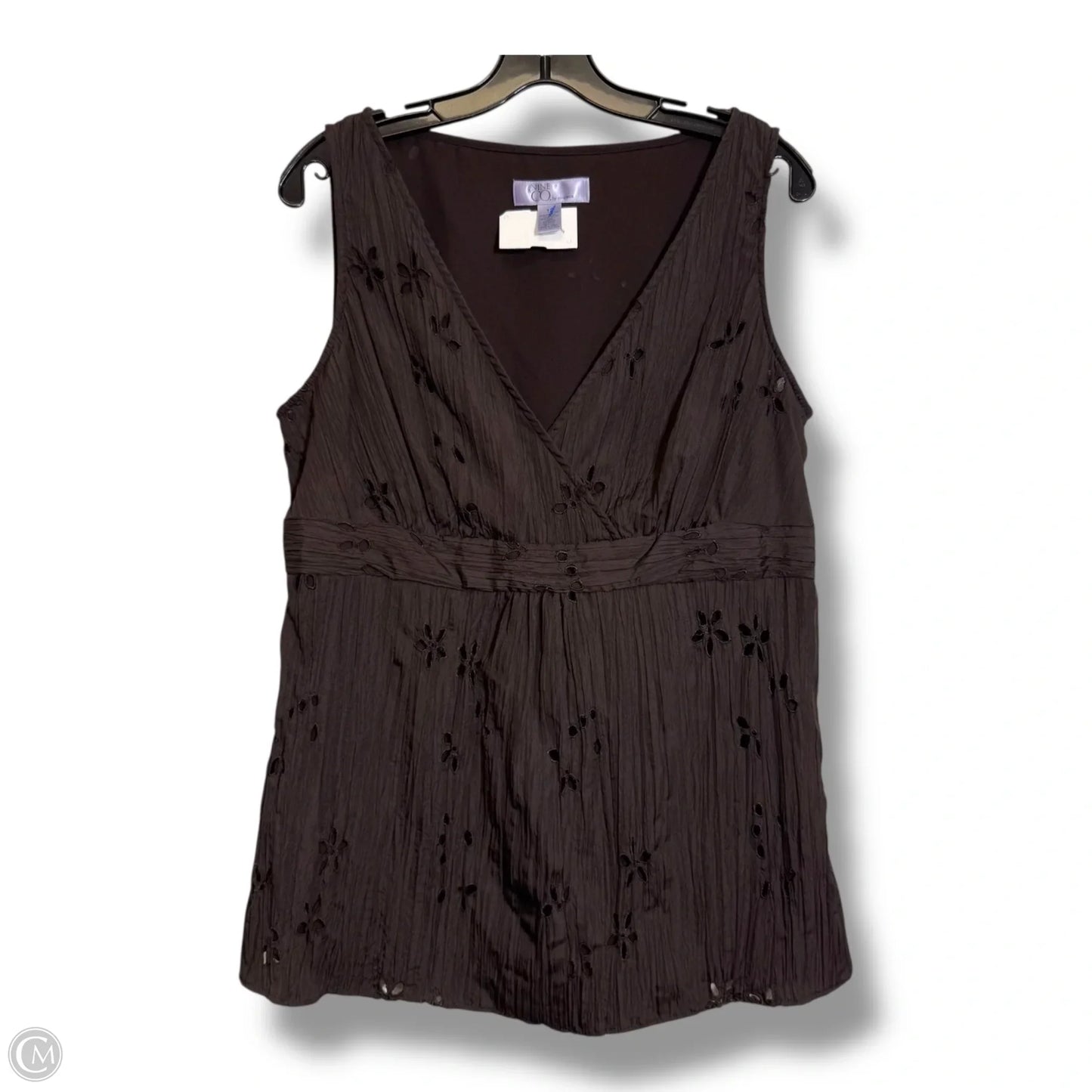 Top Sleeveless Basic By Nine And Company In Brown, Size: 12