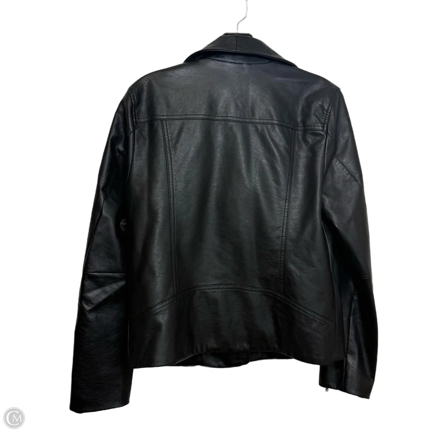 Jacket Leather By Simply Vera In Black, Size: M