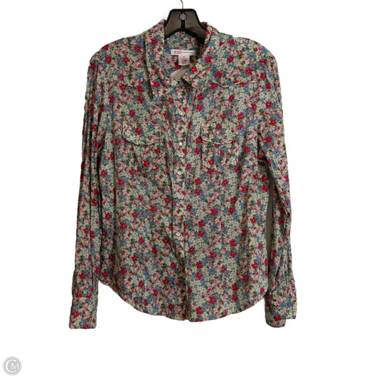 Top Long Sleeve By Nine West Apparel In Floral Print, Size: 12