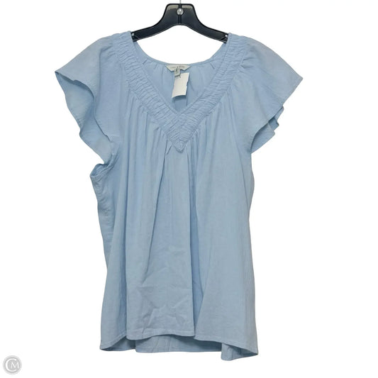 Top Short Sleeve By Lucky Brand In Blue, Size: L