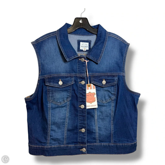 Vest Other By Wax Jean In Blue Denim, Size: 3x