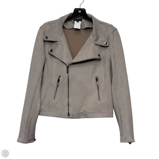 Jacket Leather By Shinestar In Beige, Size: L