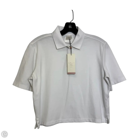 Athletic Top Short Sleeve By Calia In White, Size: S