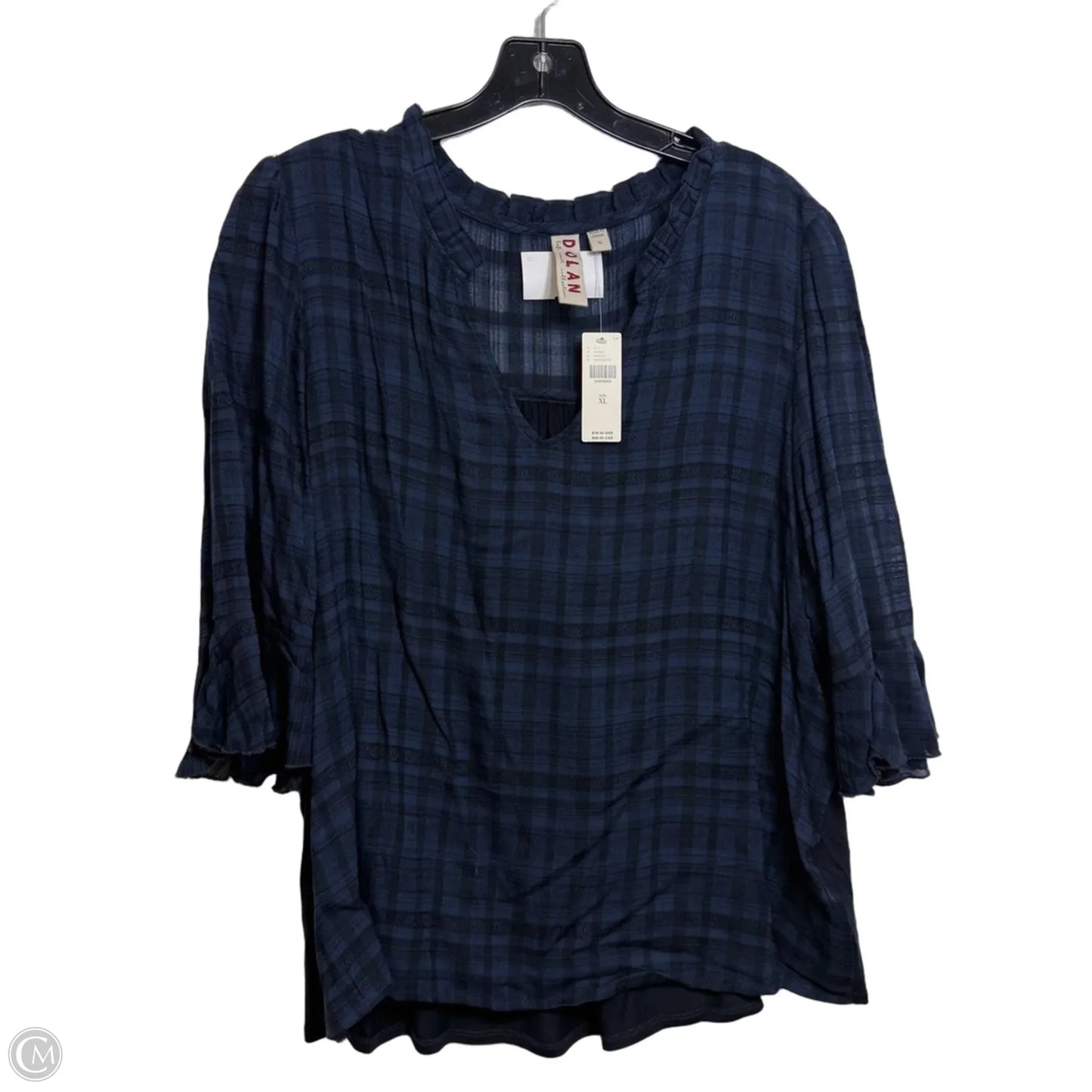 Top Long Sleeve By Dolan Left Coast In Navy, Size: Xl