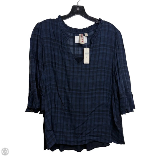 Top Long Sleeve By Dolan Left Coast In Navy, Size: Xl