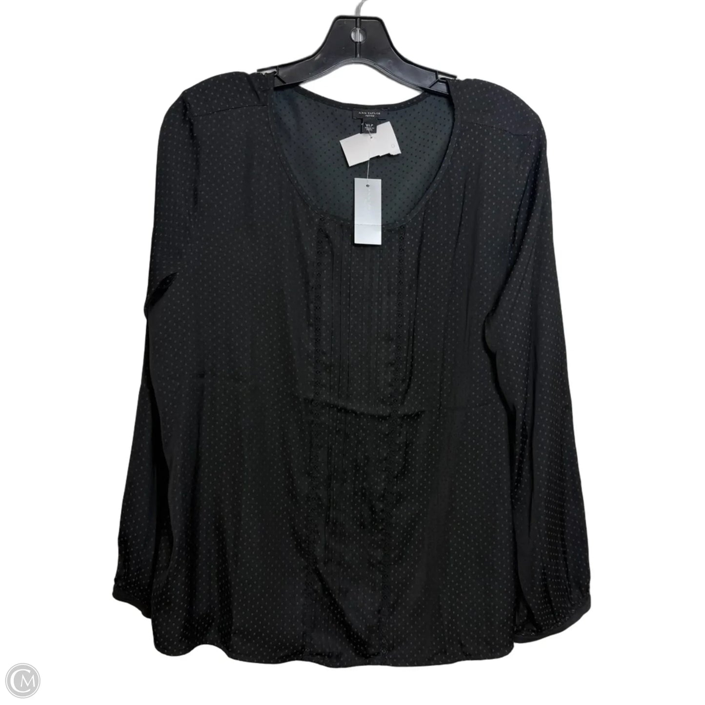 Top Long Sleeve By Ann Taylor In Black, Size: Xlp