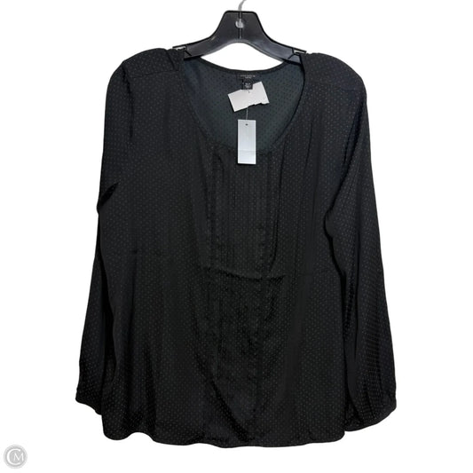 Top Long Sleeve By Ann Taylor In Black, Size: Xlp