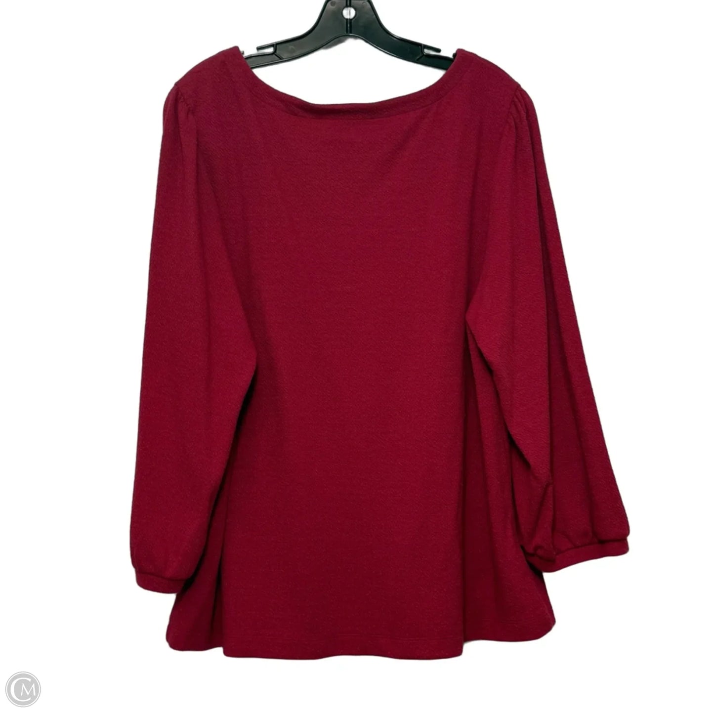 Top Long Sleeve Basic By Loft In Red, Size: Xxl