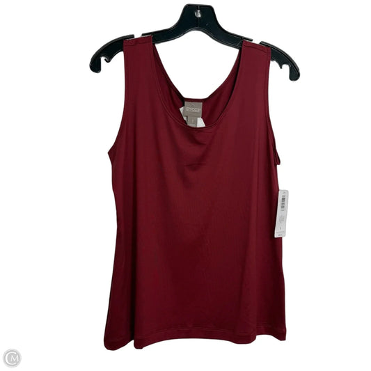 Top Sleeveless By Chicos In Maroon, Size: M