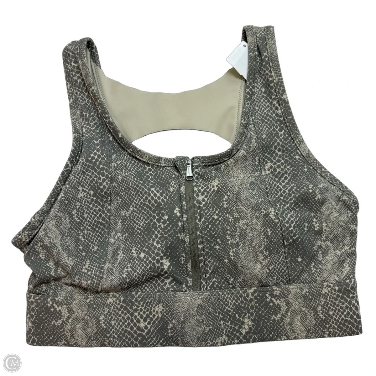 Athletic Bra By Varley In Grey & Tan, Size: S