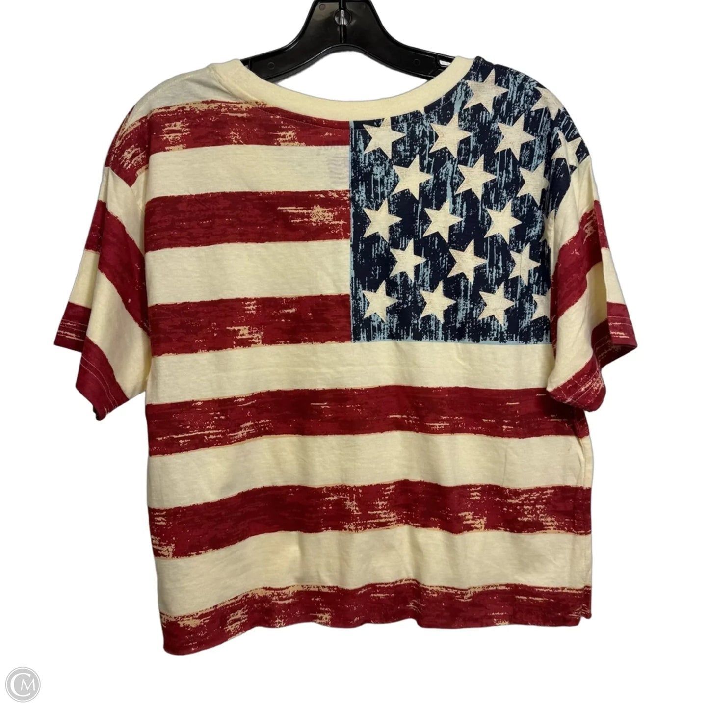 Top Short Sleeve By Clothes Mentor In Red & White, Size: Xl