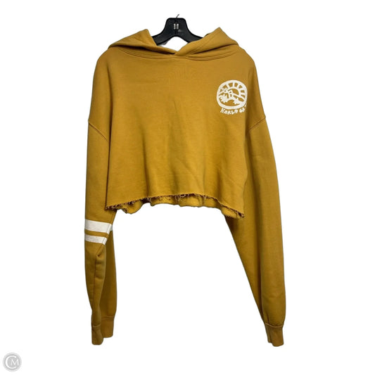 Sweatshirt Hoodie By Free People In Gold, Size: S