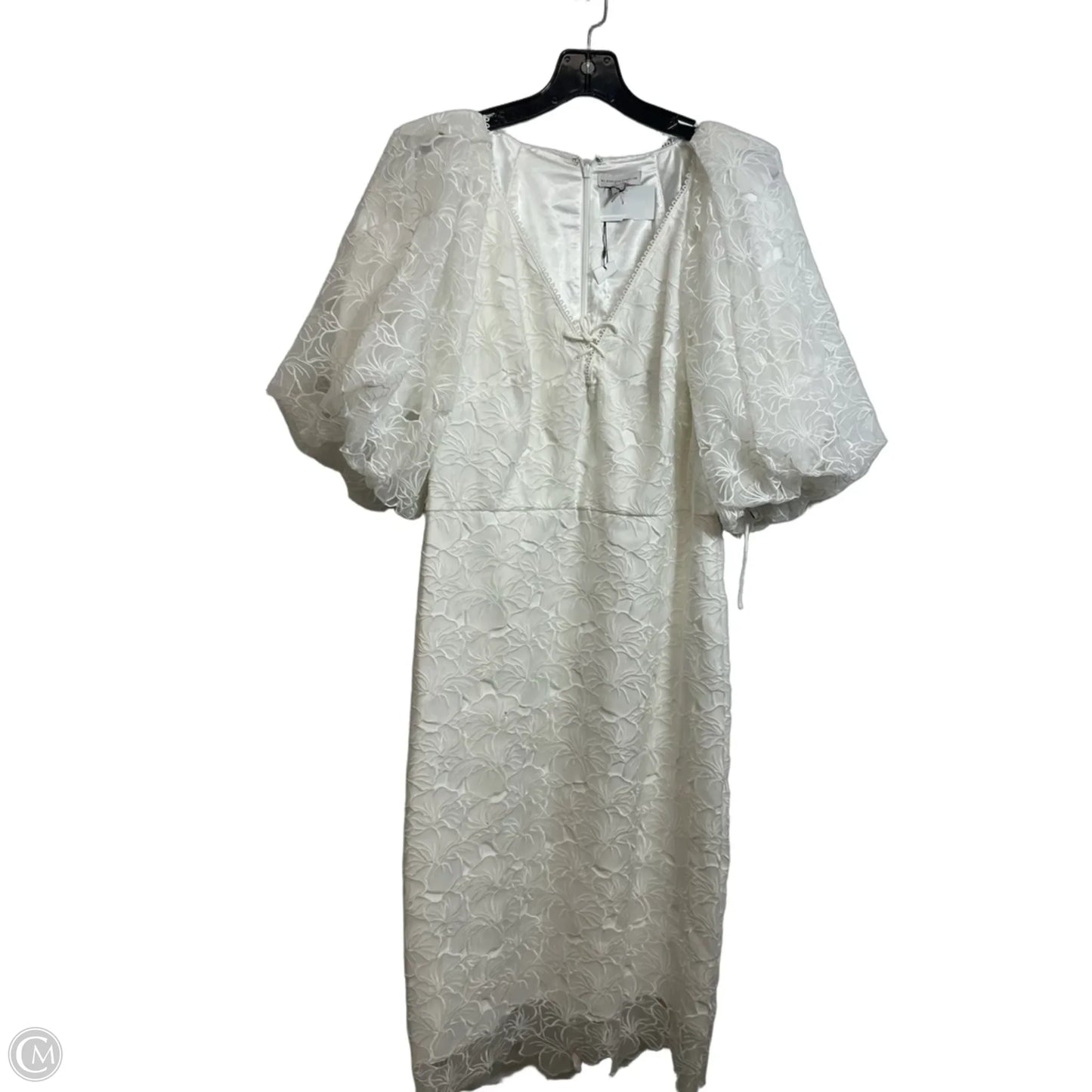 Dress Casual Midi By Ml Monique Lhuillier In White, Size: 10