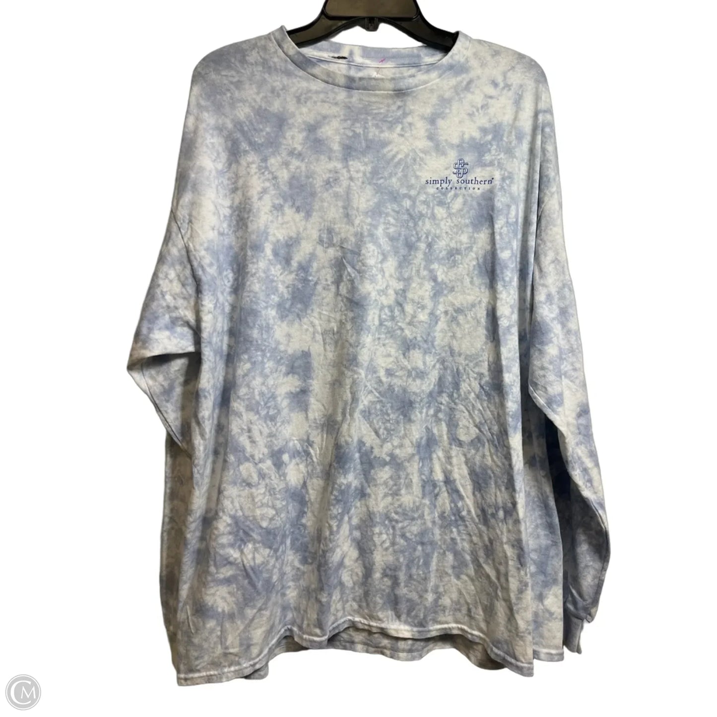 Top Long Sleeve Basic By Simply Southern In Tie Dye Print, Size: 2x