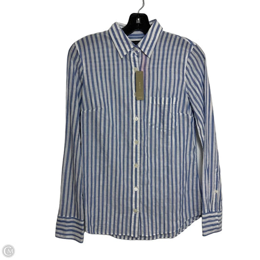 Top Long Sleeve By J. Crew In Blue & White, Size: 0