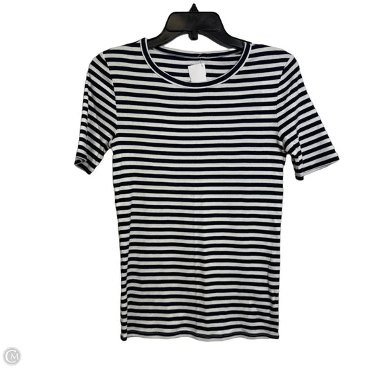 Top Short Sleeve Basic By J. Crew In Blue & White, Size: S
