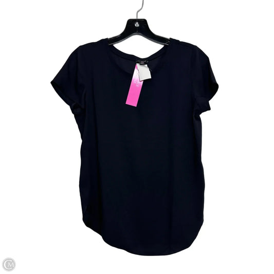 Top Short Sleeve By Ann Taylor In Navy, Size: Xs