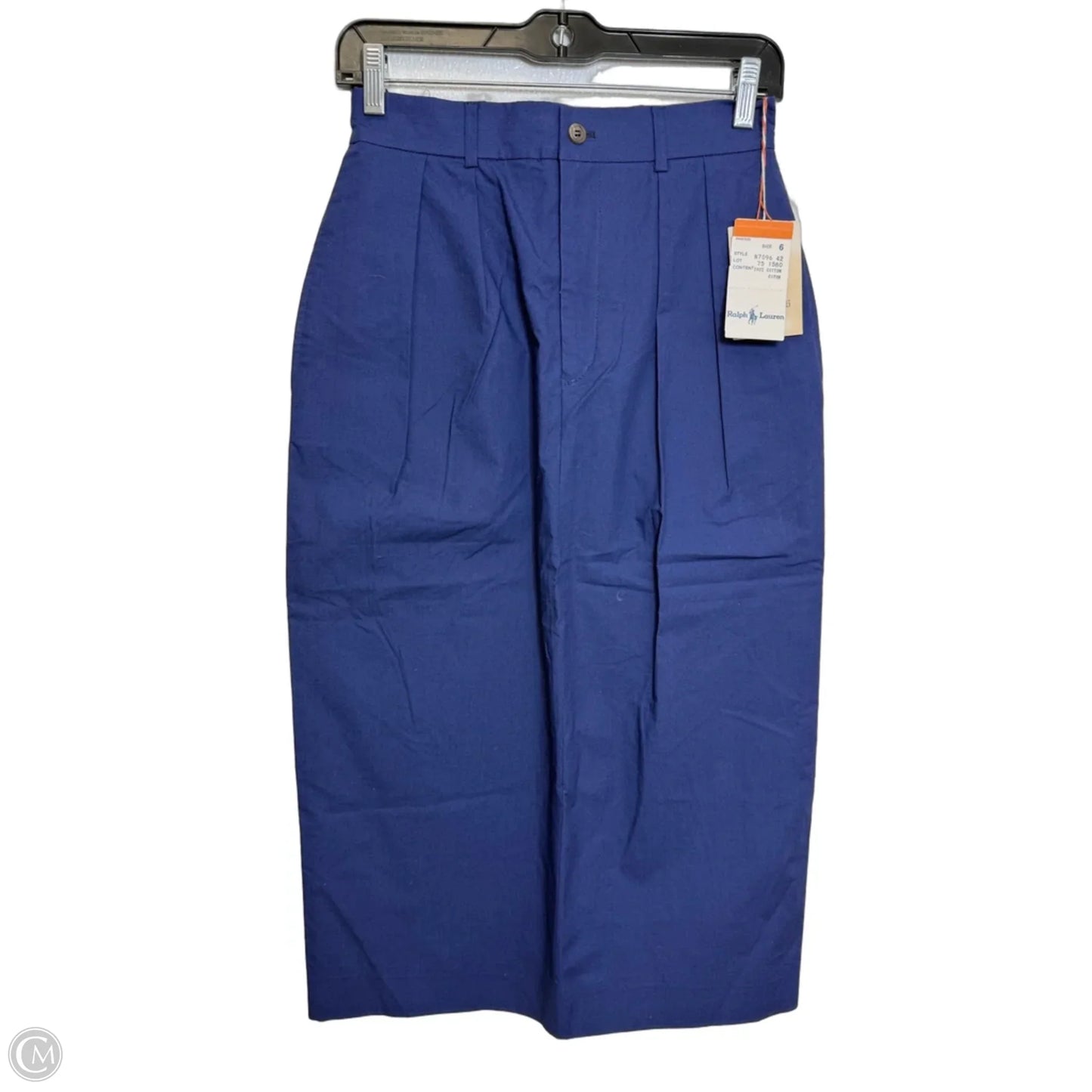Skirt Midi By Ralph Lauren In Navy, Size: 6