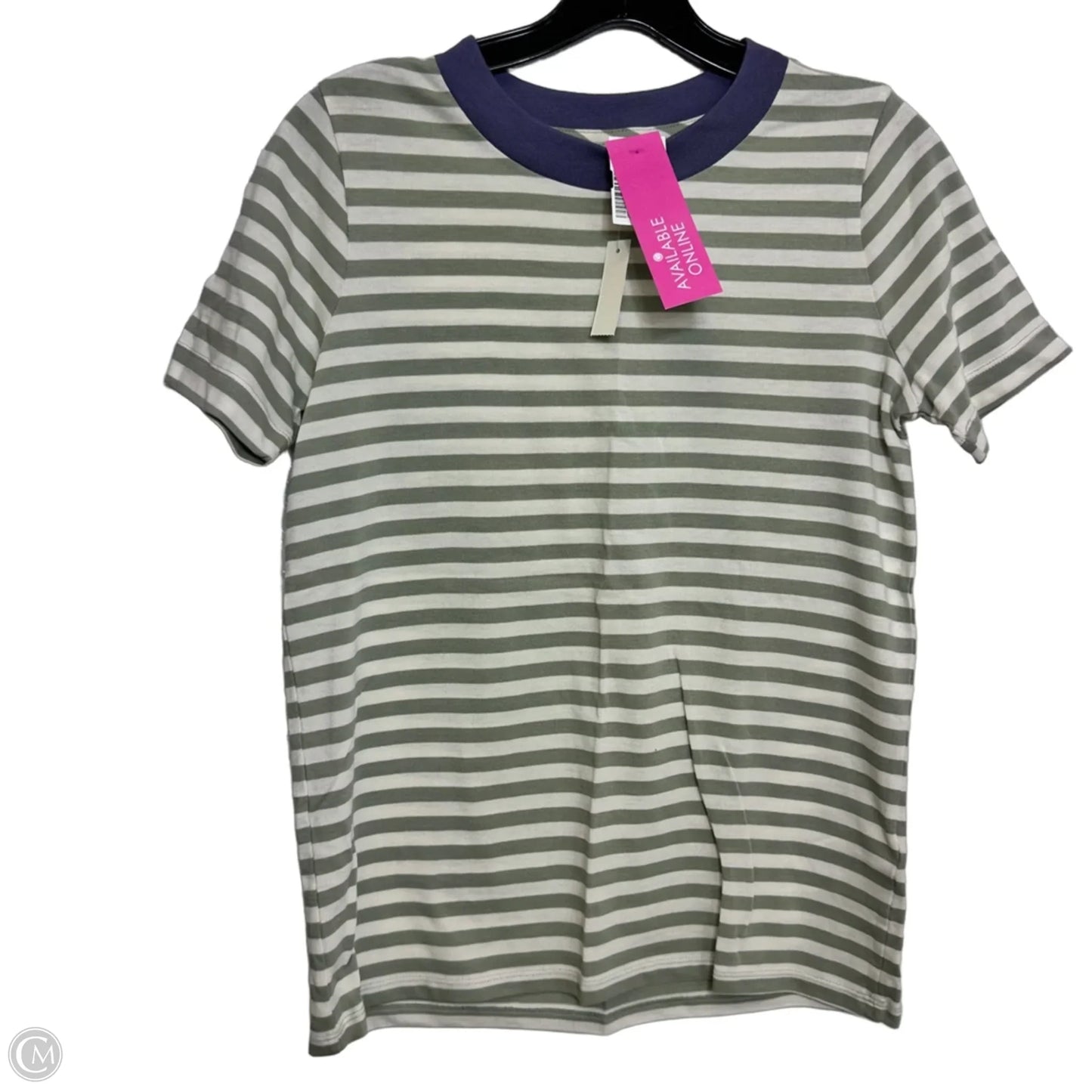 Top Short Sleeve Basic By Madewell In Striped Pattern, Size: Xs