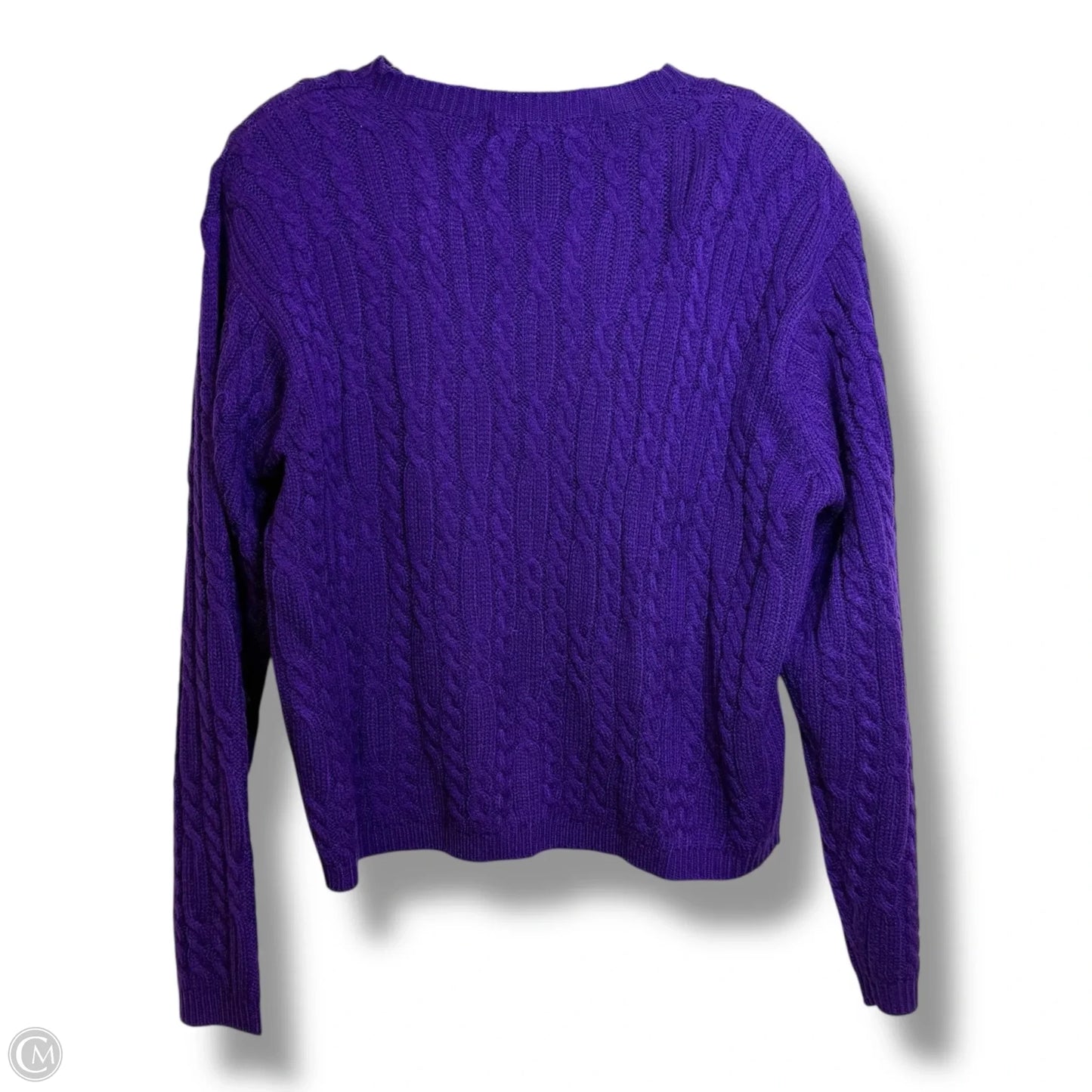 Sweater By Karen Scott In Purple, Size: L