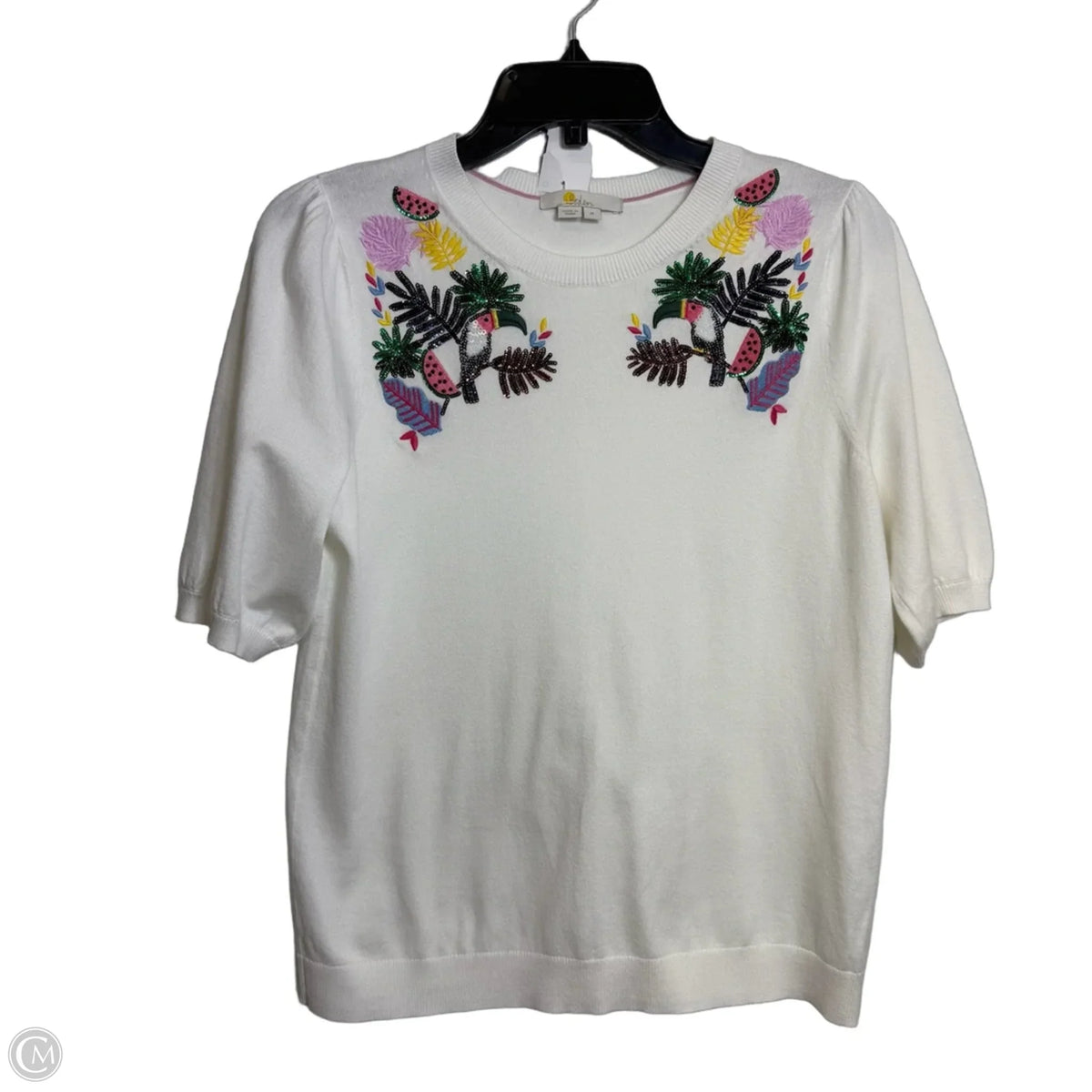 Top Short Sleeve By Boden In White, Size: M