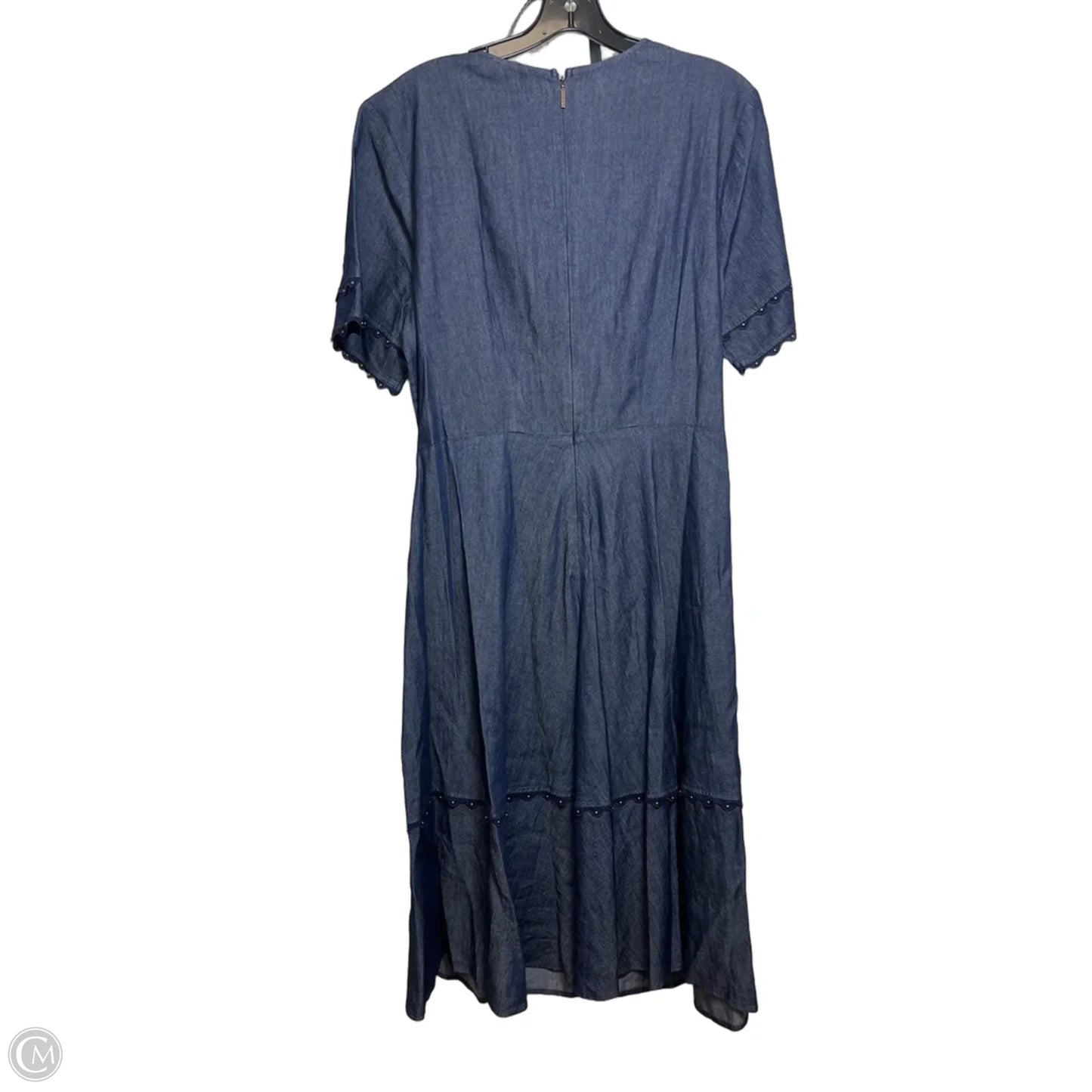 Dress Designer By Karl Lagerfeld In Blue Denim, Size: 14