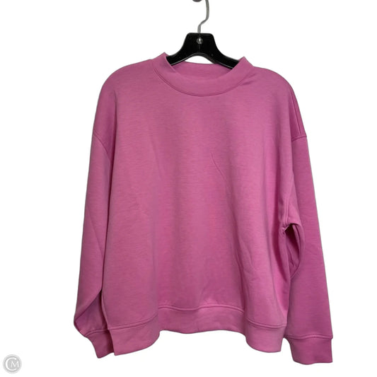 Sweatshirt Crewneck By Zenana In Pink, Size: L