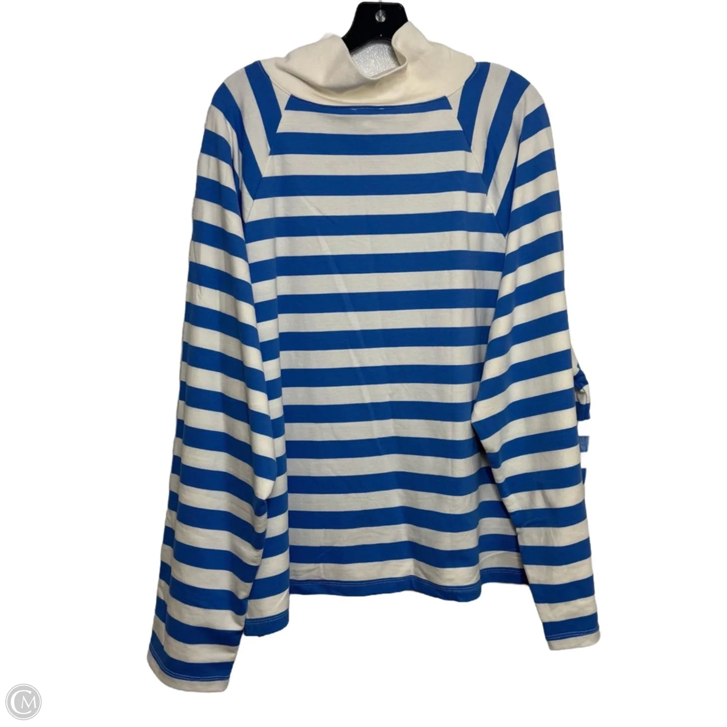 Sweatshirt Collar By J. Crew In Blue & White, Size: 3x