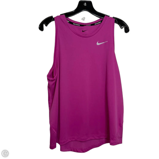 Athletic Tank Top By Nike In Pink, Size: L