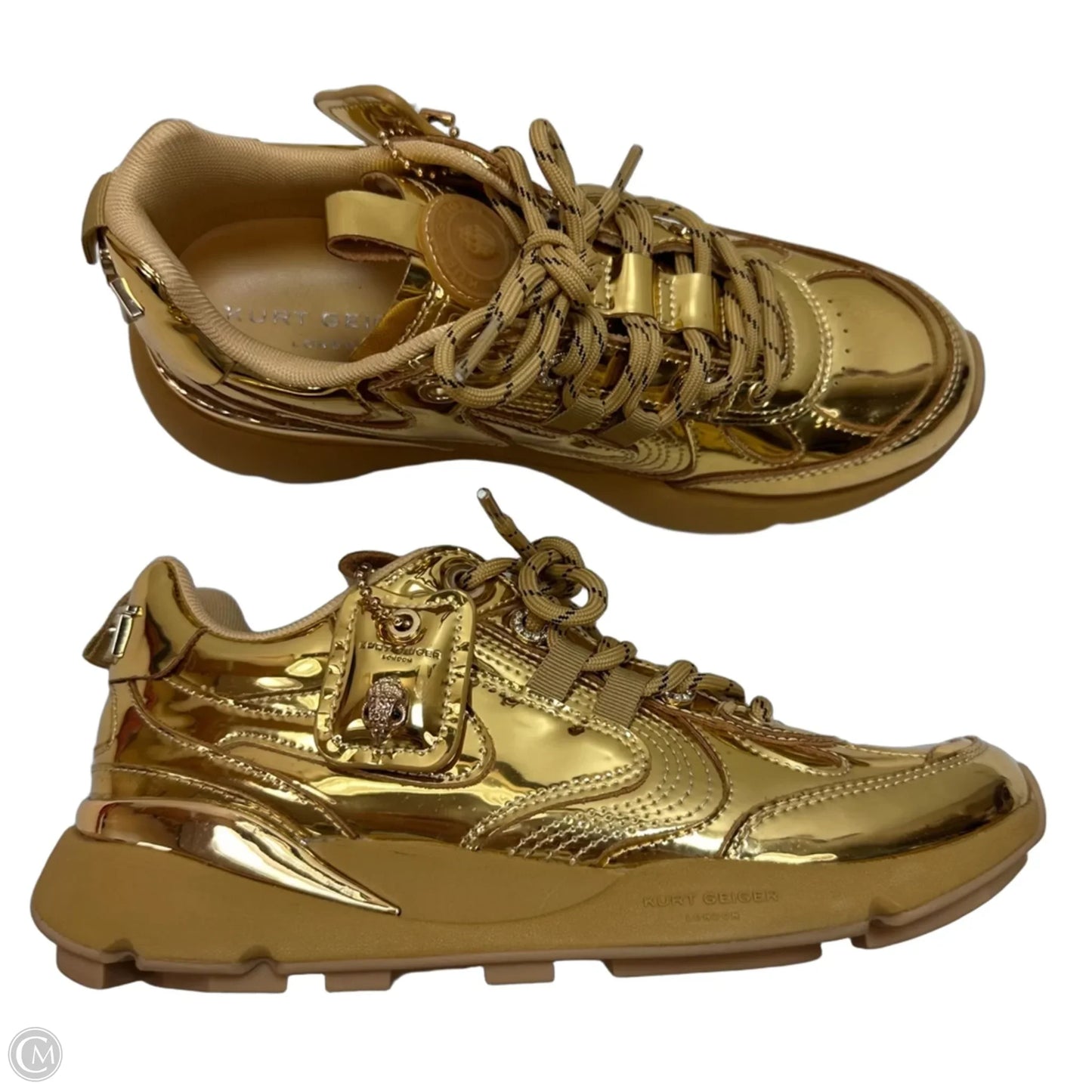 Shoes Designer By Kurt Geiger In Gold, Size: 8