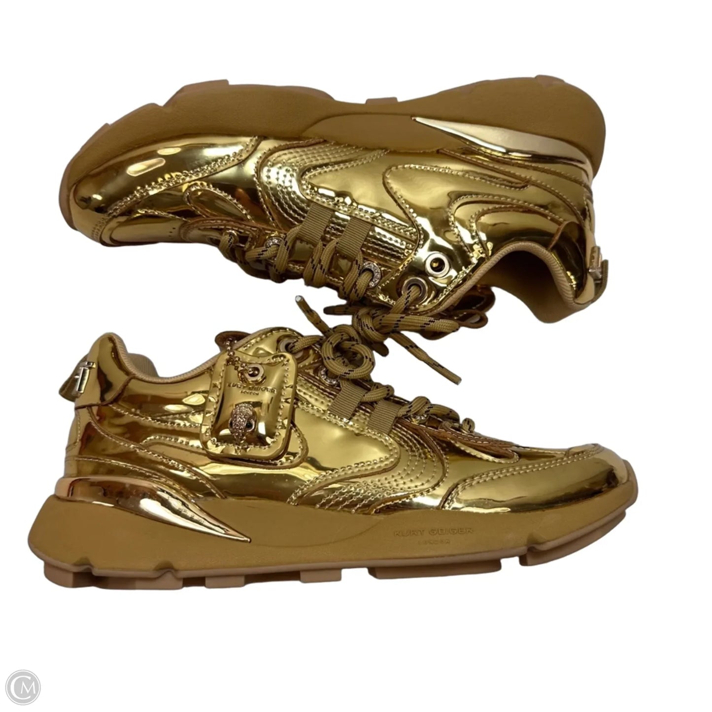 Shoes Designer By Kurt Geiger In Gold, Size: 8