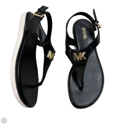 Sandals Flats By Michael By Michael Kors In Black, Size: 8