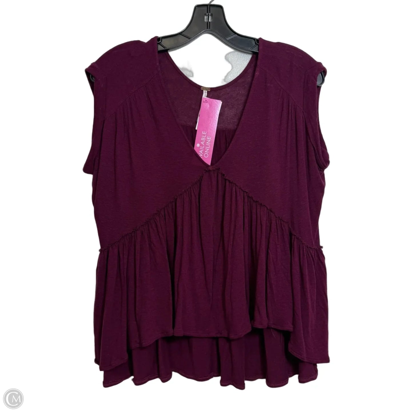 Top Sleeveless By Free People In Maroon, Size: Xs