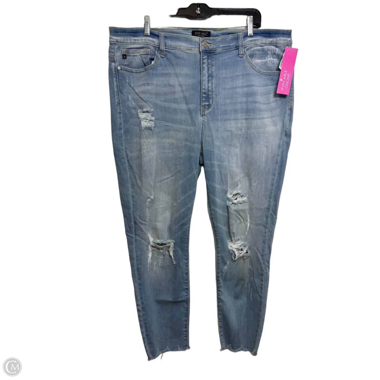 Jeans Straight By Judy Blue In Blue Denim, Size: Xxl
