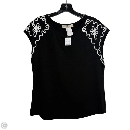 Top Short Sleeve By Clothes Mentor In Black, Size: M