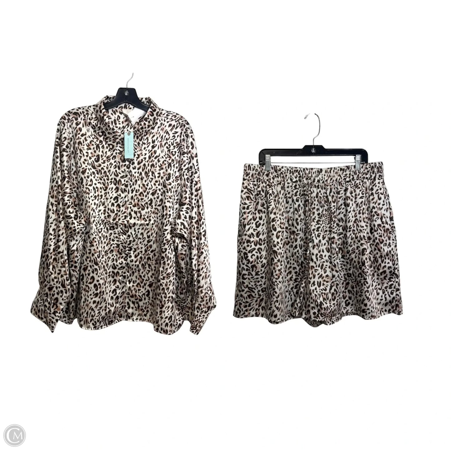 Top 2pc Short Sleeve By Maeve In Animal Print, Size: 2x