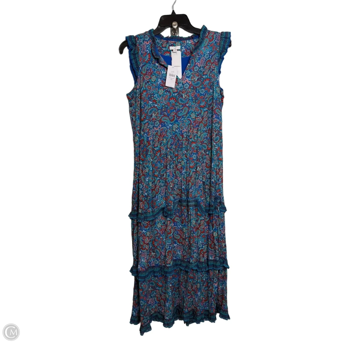 Dress Casual Maxi By J. Jill In Blue & Red, Size: Xs