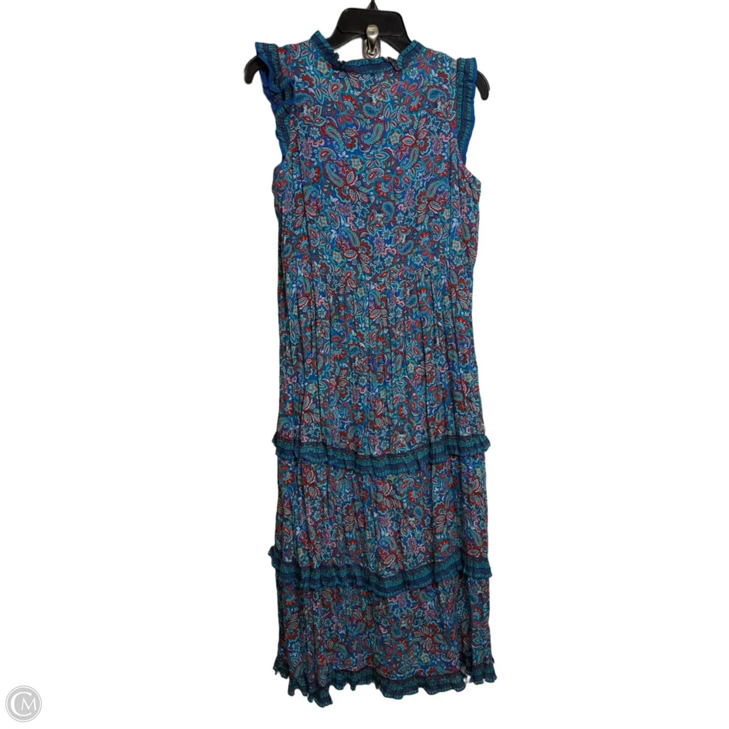 Dress Casual Maxi By J. Jill In Blue & Red, Size: Xs