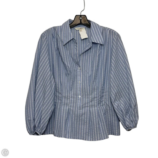 Top Long Sleeve By Max Studio In Blue, Size: M