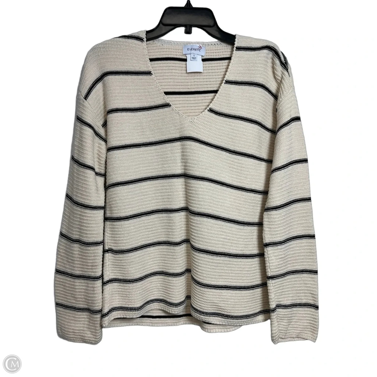 Sweater By Evereve In Black & Cream, Size: S