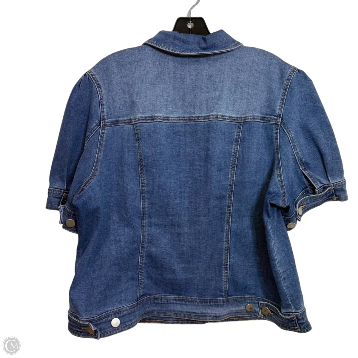 Jacket Denim By Tribal In Blue, Size: 2x