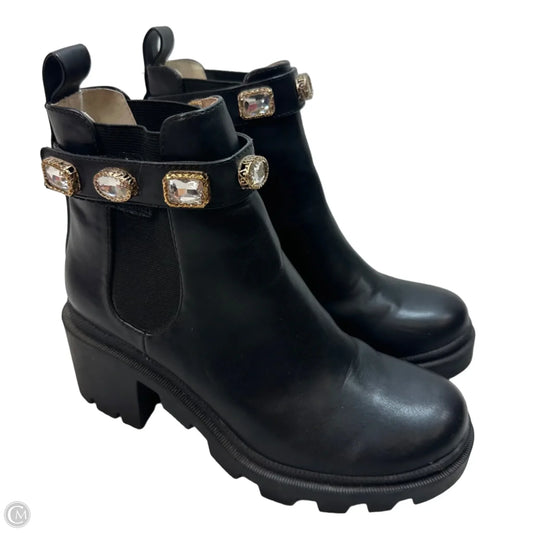 Boots Ankle Heels By Steve Madden In Black, Size: 6.5