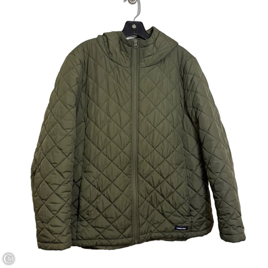 Jacket Puffer & Quilted By Lands End In Green, Size: L