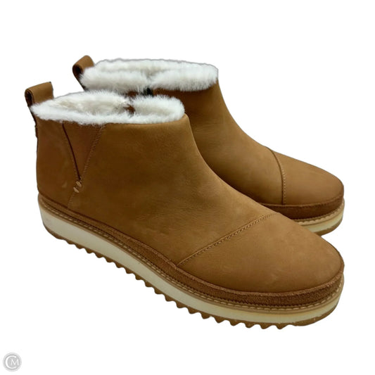 Boots Ankle Flats By Toms In Tan, Size: 8.5