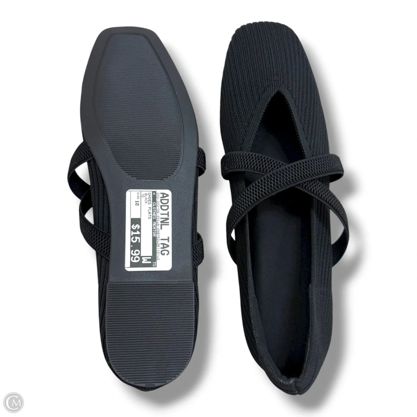 Shoes Flats By Clothes Mentor In Black, Size: 10