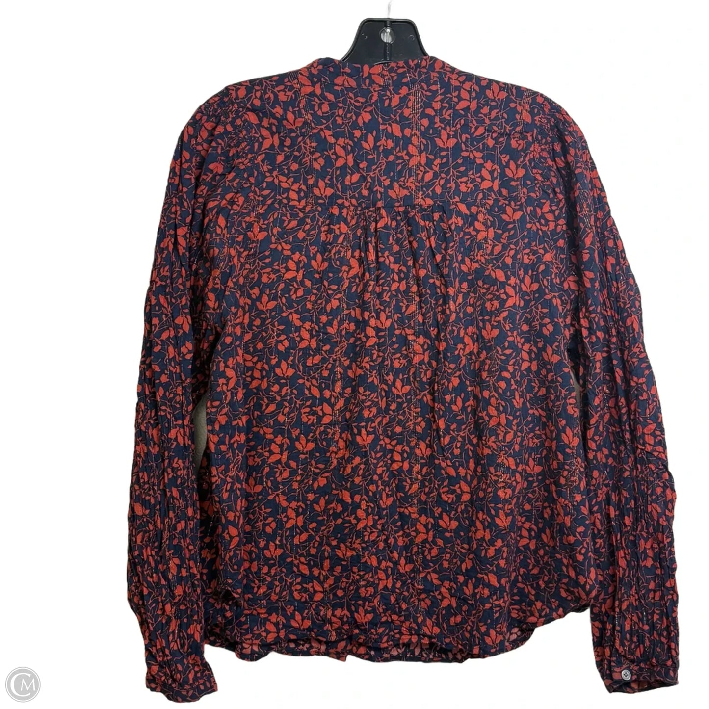 Top Long Sleeve By Loft In Blue & Orange, Size: M