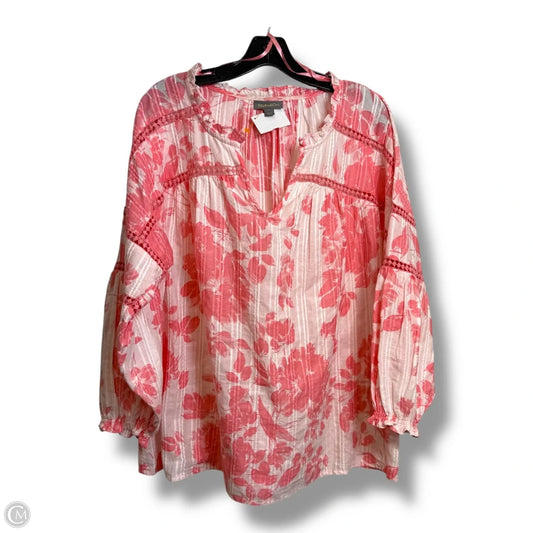 Top Long Sleeve By Style And Company In Floral Print, Size: L
