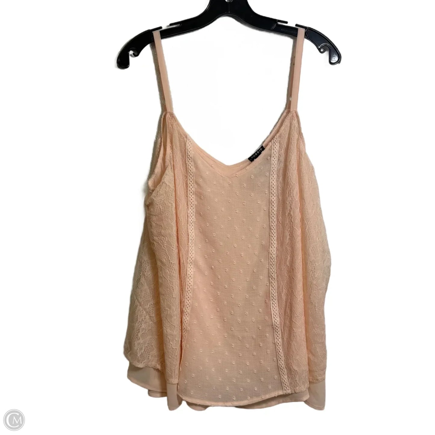 Top Sleeveless By Torrid In Peach, Size: 1x