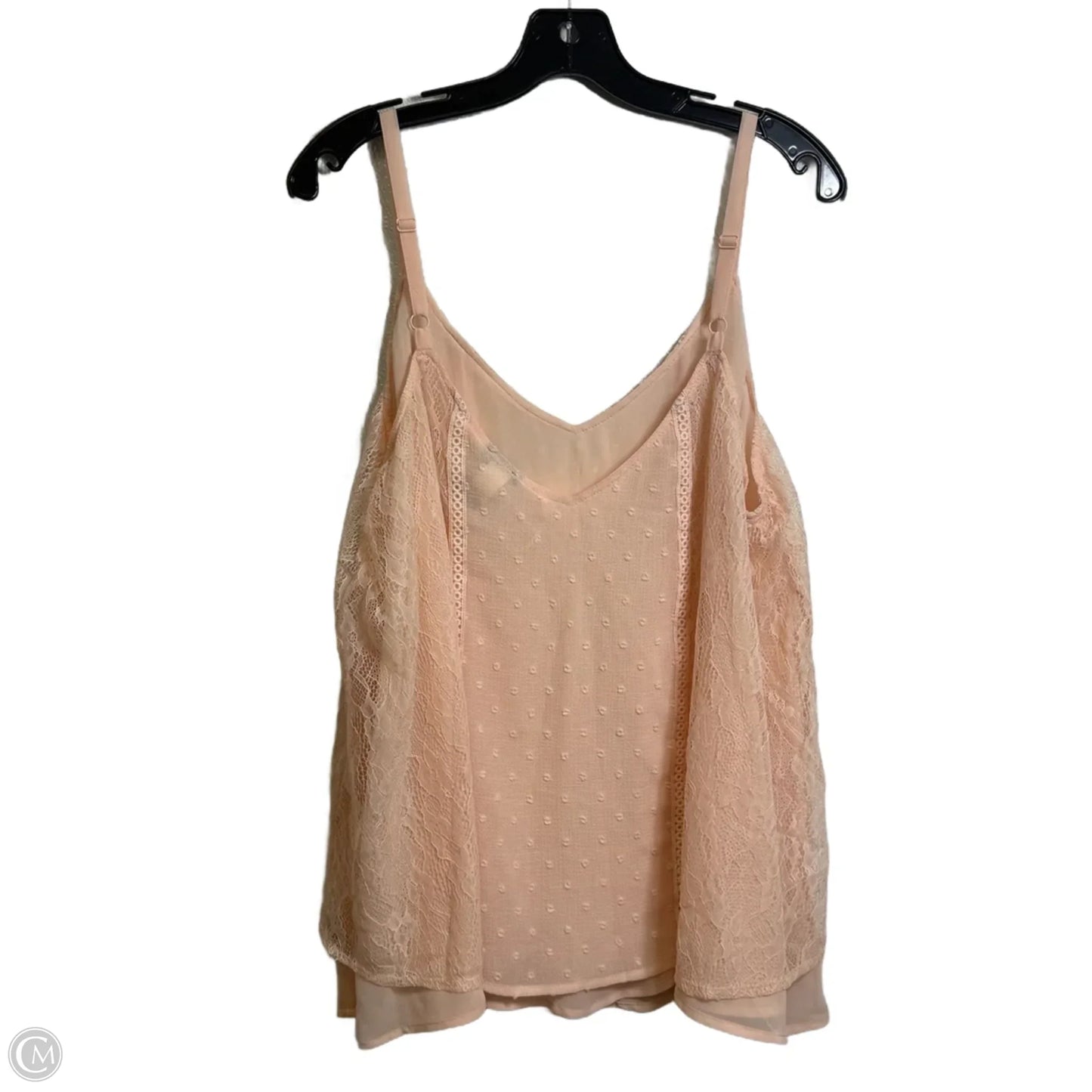 Top Sleeveless By Torrid In Peach, Size: 1x